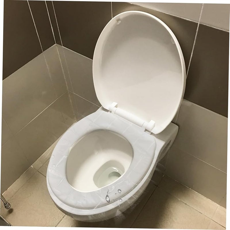 أغطية مقاعد المرحاض القابلة للتصرف 2 قطعة، بطانة المرحاض المحمولة السميكة للسفر - Image 2